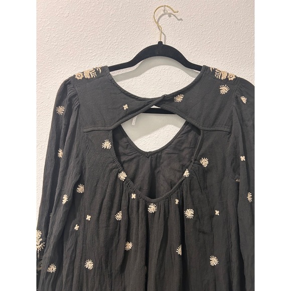 Free People Sweet Tennessee Embroidered Mini Dress in Black - Picture 9 of 10